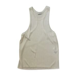 Maison Ullens Knit Tank Top - White - Cream - Size S